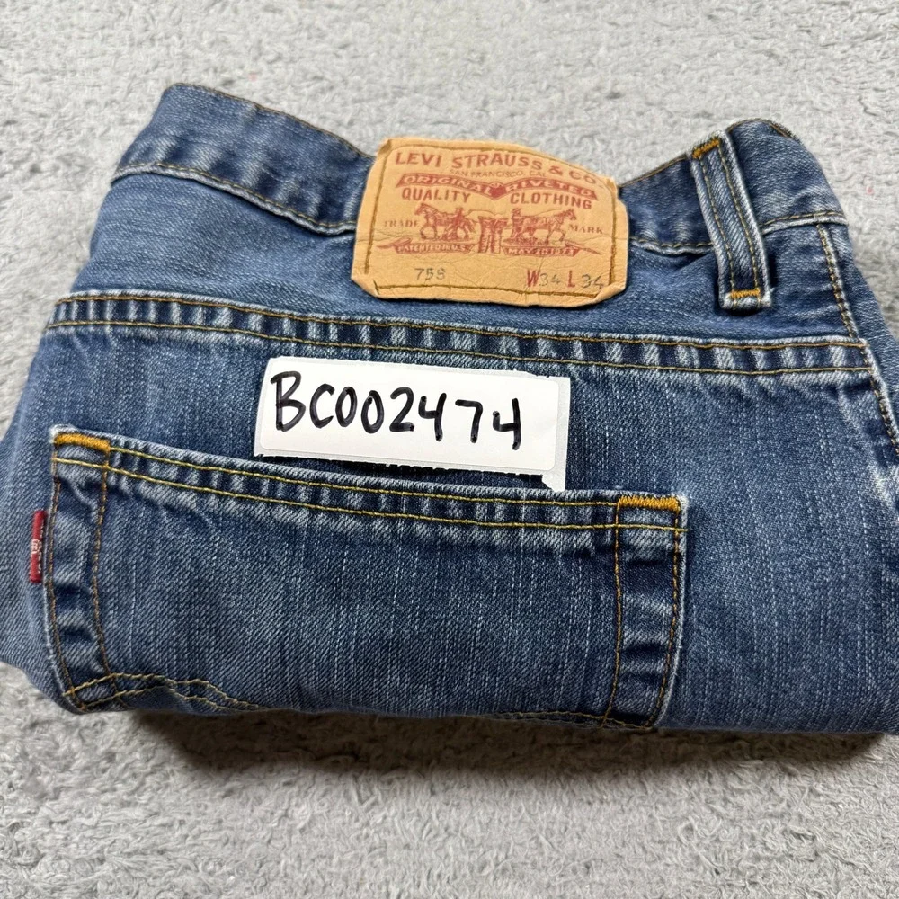 Levi's Mens 501 Cut Off Denim Shorts W34 Blue Medium Wash Raw Hem Cotton